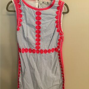 Vineyard Vines Blue and Pink Striped Dress